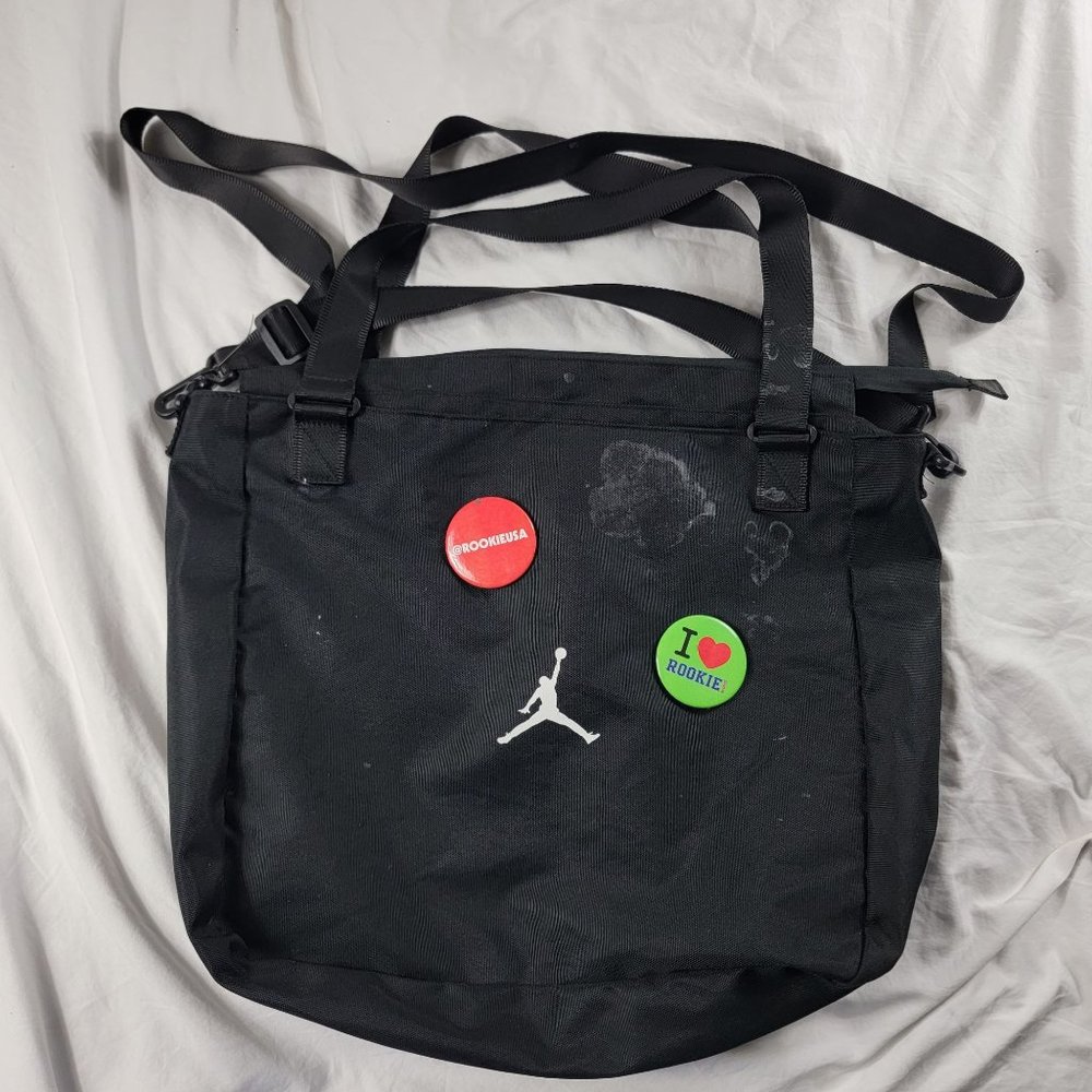 Jordan Utility Black Tote Laptop Bag Casual Travel Going Out School